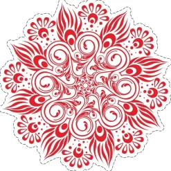 Mandala 30x30 cm Rot Aufkleber Wandsticker Autoaufkleber
