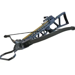 ManKung Armbrustgewehr schwarz 150 lbs. klappbarer Fiberglasbogen Fußbügel (18 + )