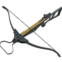 ManKung Armbrustgewehr schwarz 150 lbs. klappbarer Fiberglasbogen Fußbügel (18 + )