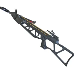 ManKung Armbrustgewehr schwarz 150 lbs. klappbarer Fiberglasbogen Fußbügel (18 + )