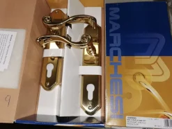 Marchesi Drückergarnt. Mschild PZ (ähnl. Schönbrunn) Messing Poliert