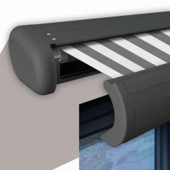 Markise elektrische Kassettenmarkise 3x2,5 m Gelenkarm Vollkassettenmarkise