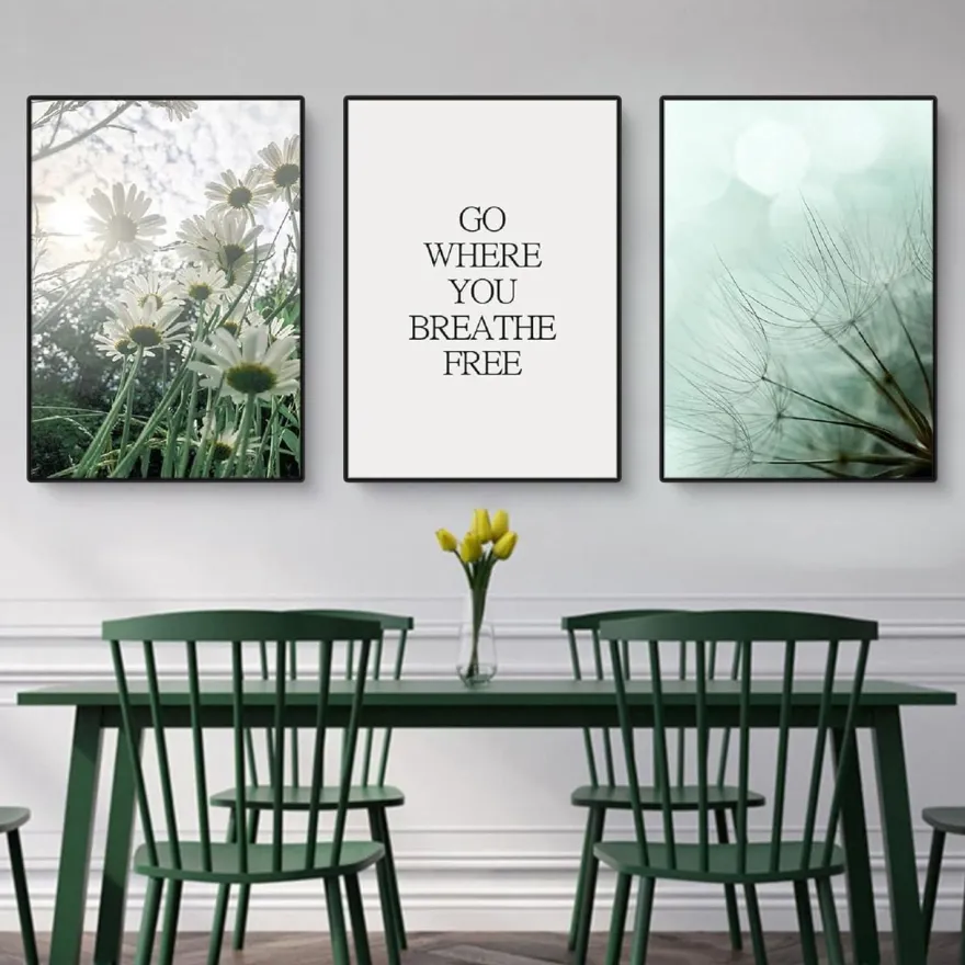 Martin Kench 3-teiliges Premium Poster Set Aesthetic See Wald Blume Bilder