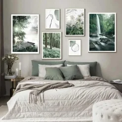 Martin Kench 3-teiliges Premium Poster Set Aesthetic See Wald Blume Bilder