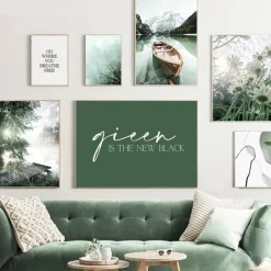 Martin Kench 3-teiliges Premium Poster Set Aesthetic See Wald Blume Bilder