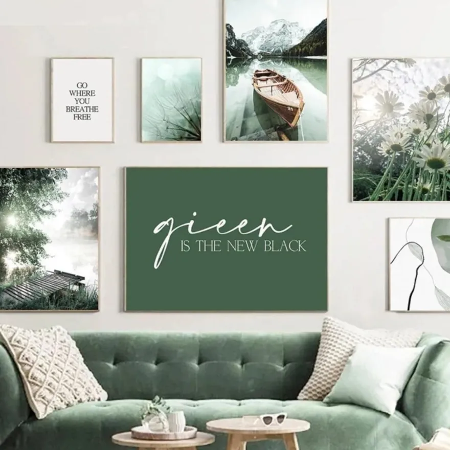 Martin Kench 3-teiliges Premium Poster Set Aesthetic See Wald Blume Bilder