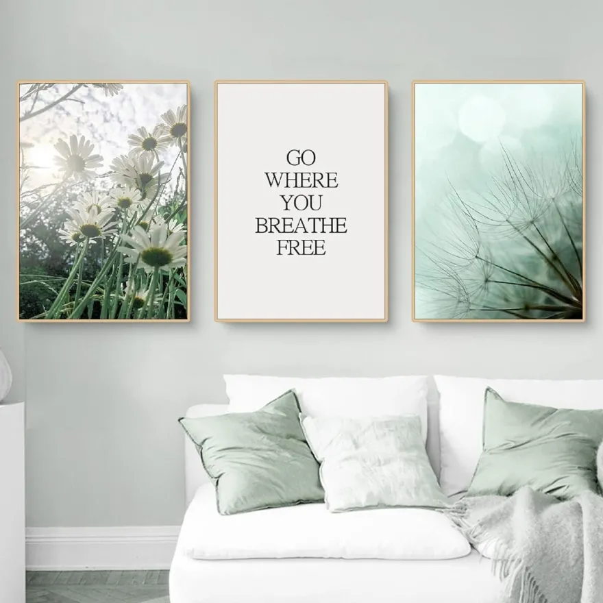 Martin Kench 3-teiliges Premium Poster Set Aesthetic See Wald Blume Bilder