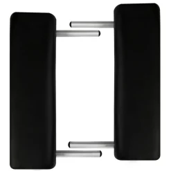 Massageliege Klappbar 2-Zonen Schwarz Aluminiumgestell