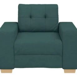 Massbinet Modernes Sofa für Wohnzimmer, Stoff, Dunkelgrün, 60 cm