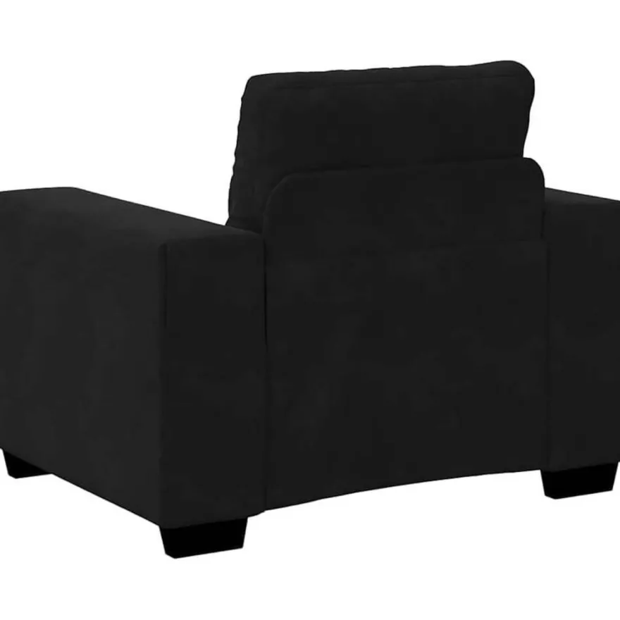 Massbinet Sessel Schwarz 60 cm Samt Stoffsofa Polstersofa Doppelsofa Sitzmöbel