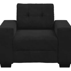 Massbinet Sessel Schwarz 60 cm Samt Stoffsofa Polstersofa Doppelsofa Sitzmöbel