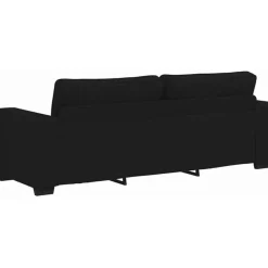 Massbinet 3-Sitzer Schlafsofa, 180 cm, Stoff, Schwarz - Vielseitig und bequem