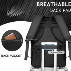 MATEIN Handgepäck Rucksack 55x35x20cm, Laptop Rucksack mit USB, Schuhfach