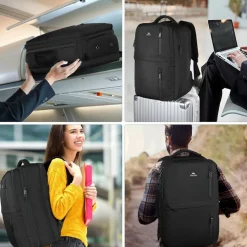 MATEIN Handgepäck Rucksack 55x35x20cm, Laptop Rucksack mit USB, Schuhfach