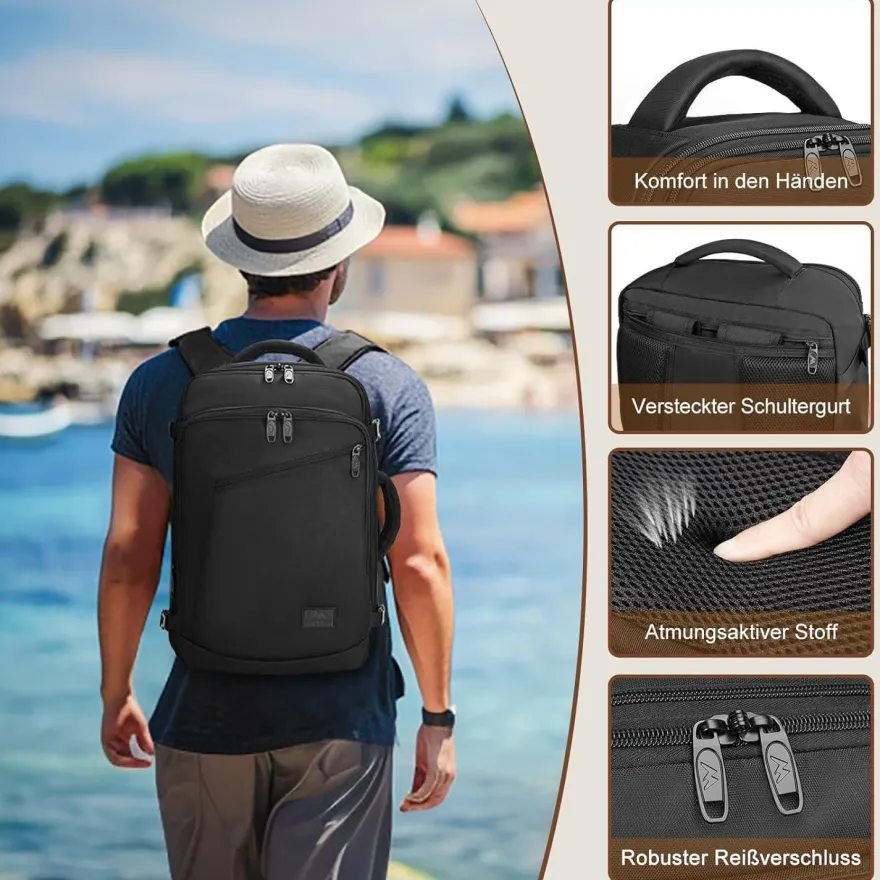 MATEIN Ryanair Handgepäck Rucksack 40x20x25 cm, 20L Flugzeug Handgepäck