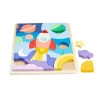 Mattel Fisher-Price Weltraum Holz-Puzzle Kinderpuzzle HXY42