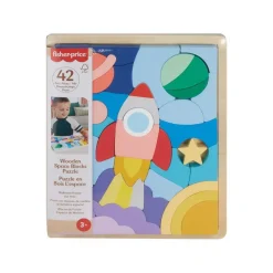 Mattel Fisher-Price Weltraum Holz-Puzzle Kinderpuzzle HXY42