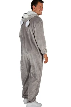 Maus Kostüm Damen Herren Plüsch Jumpsuit Overall Märchen Karneval Fasching