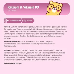maxmedix Calcium & Vitamin D3 Gummibärchen für Kinder - 3 Monate Vorrat - 90 Gummies