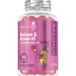 maxmedix Calcium & Vitamin D3 Gummibärchen für Kinder - 3 Monate Vorrat - 90 Gummies