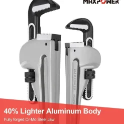 Maxpower Rohrzange 450mm (18 Zoll) Aluminium, Öffnungskapazität 63 mm (2.5 Zoll)