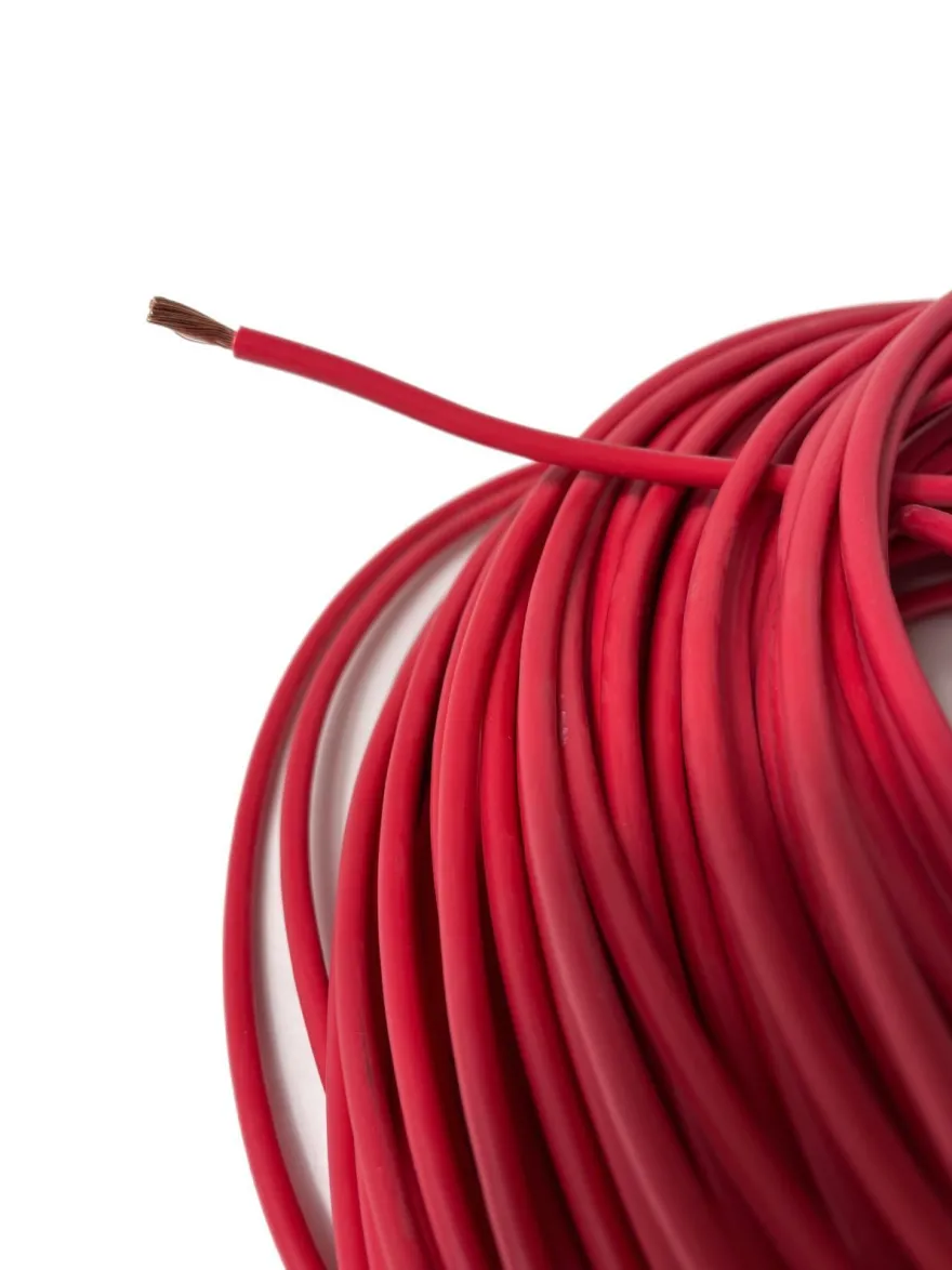 4m Batteriekabel Aderleitung 10 mm² H07V-K Stromkabel Kabel PVC rot
