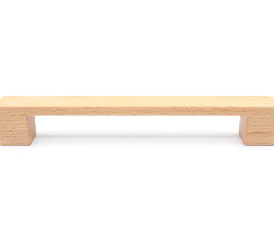 Möbelgriffe BA 96 - 416mm, Küchengriffe Buche massiv, Holzgriffe
