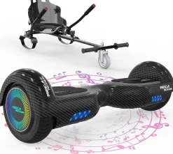 MEGA MOTION Hoverboards mit Hoverkart für Kinder, 6.5 Zoll Hoverboards mit Bluetooth