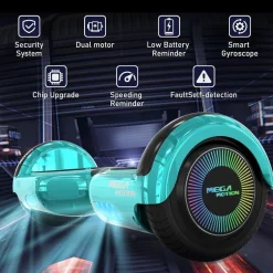 MEGA MOTION Hoverboards mit Hoverkart für Kinder, 6.5 Zoll Hoverboards mit Bluetooth