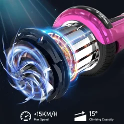 MEGA MOTION Hoverboards mit Hoverkart für Kinder, 6.5 Zoll Hoverboards mit Bluetooth