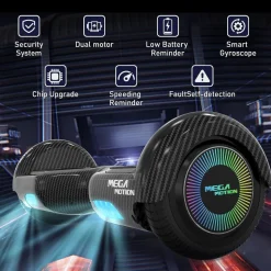 MEGA MOTION Hoverboards mit Hoverkart für Kinder, 6.5 Zoll Hoverboards mit Bluetooth