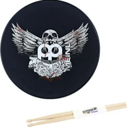 Meinl MPP-12-JB Practice Pad 12“ Jawbreaker mit Schlagzeugstöcken
