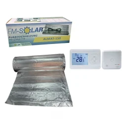 2,5m² Elektrische Fußbodenheizung 150W/m² elektro Bodenheizung ALU