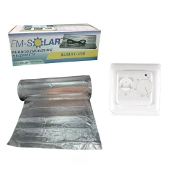 2,5m² Elektrische Fußbodenheizung 150W/m² elektro Bodenheizung ALU