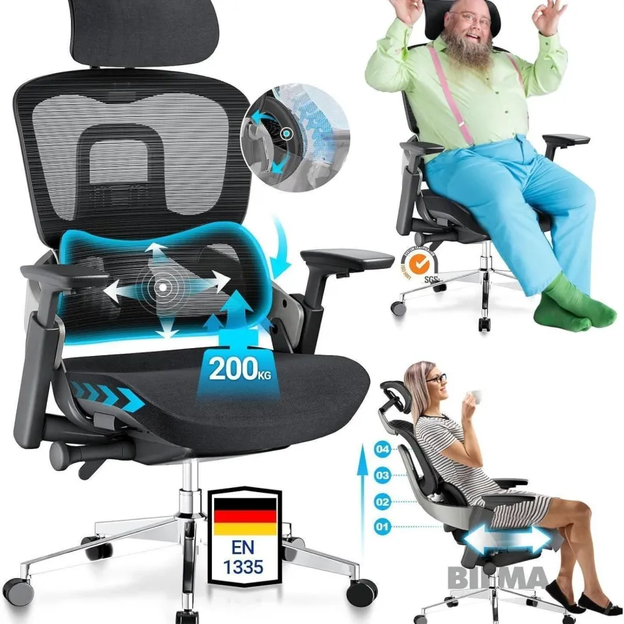 Melokea ReliefBack Master Bürostuhl: Ergonomisch mit 200 kg