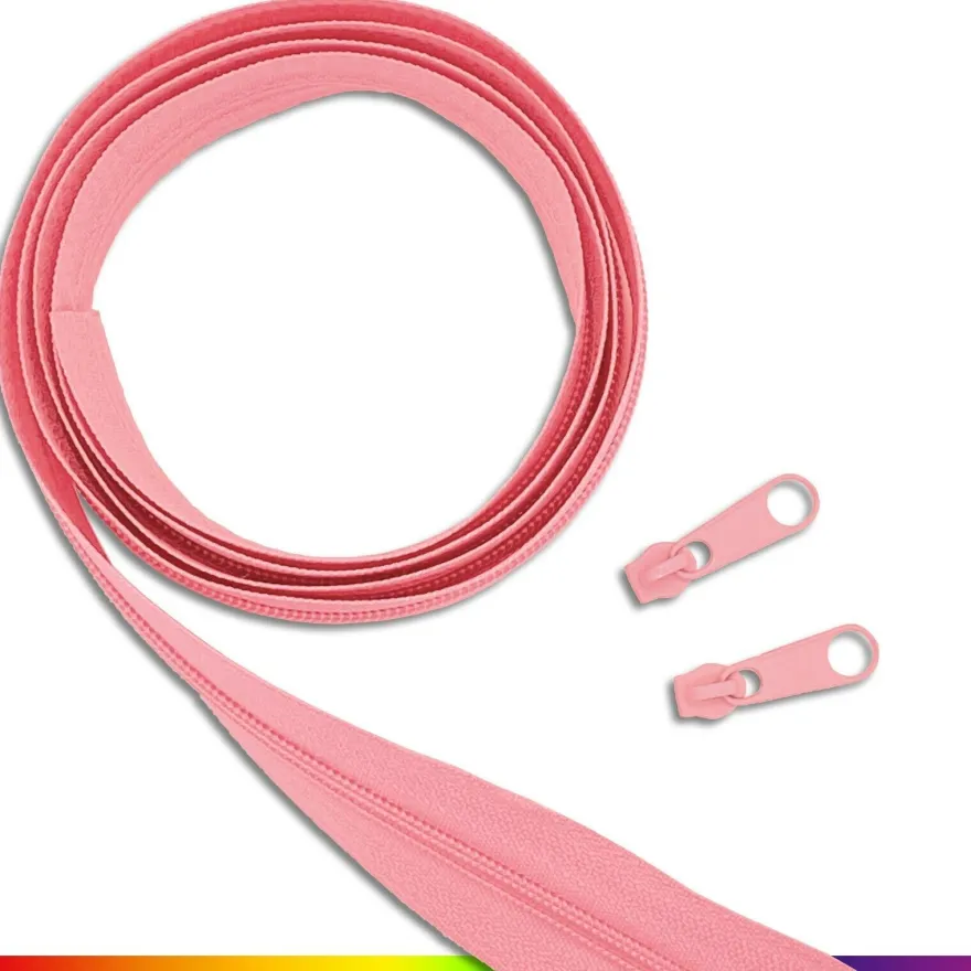 3 m Endlos-Reißverschluss 3 mm Spirale + 8 Zipper Meterware 25 Farben