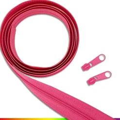 3 m Endlos-Reißverschluss 3 mm Spirale + 8 Zipper Meterware 25 Farben