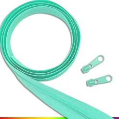 3 m Endlos-Reißverschluss 3 mm Spirale + 8 Zipper Meterware 25 Farben