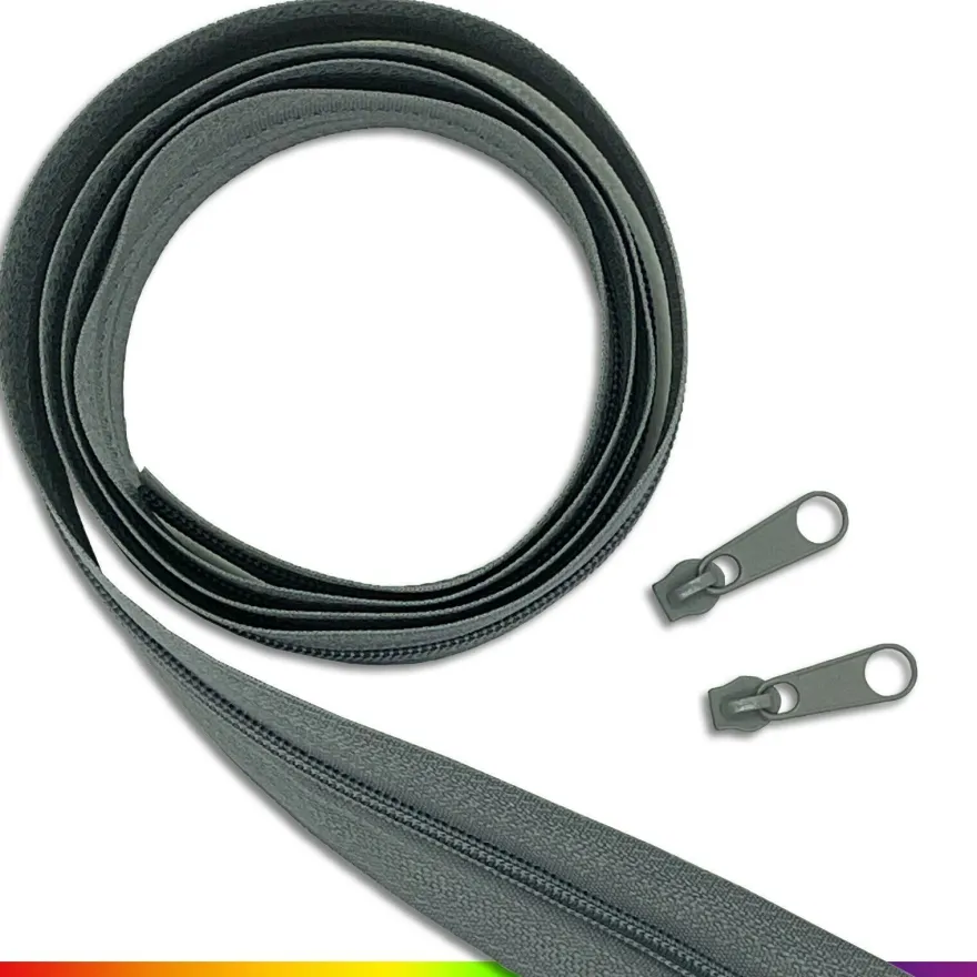 3 m Endlos-Reißverschluss 3 mm Spirale + 8 Zipper Meterware 25 Farben