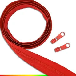 3 m Endlos-Reißverschluss 3 mm Spirale + 8 Zipper Meterware 25 Farben