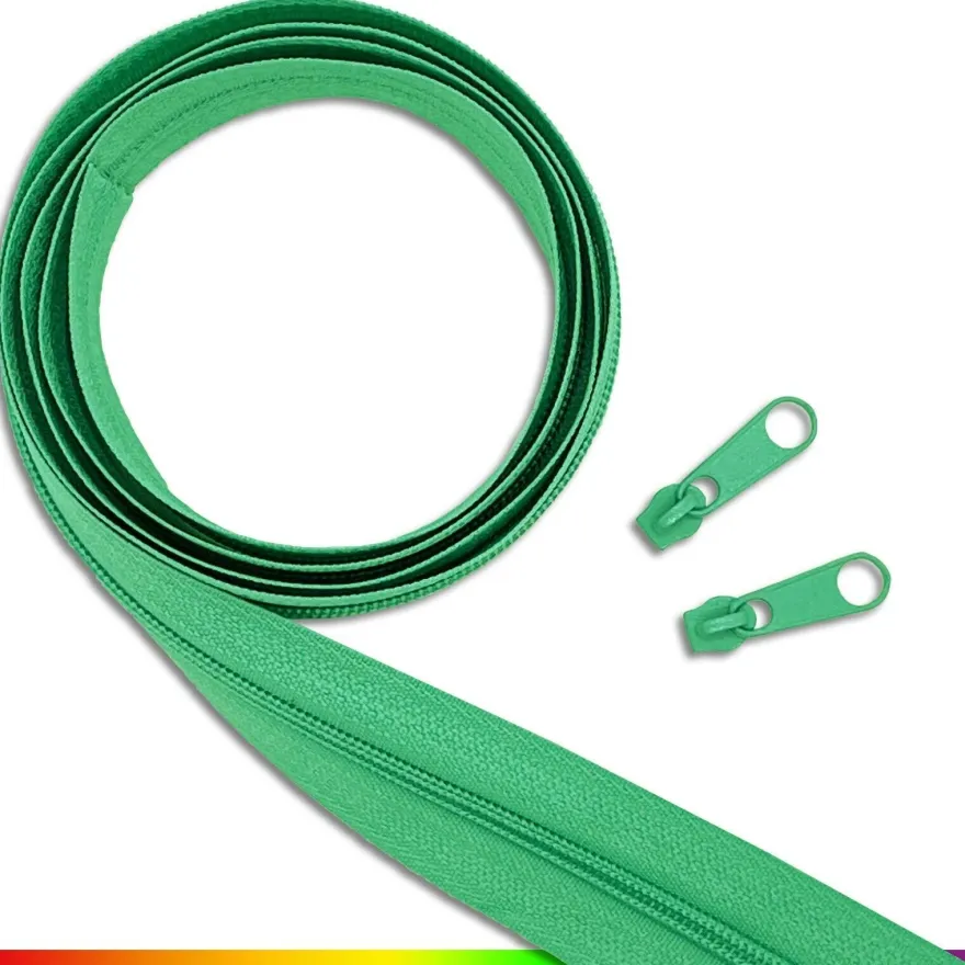 3 m Endlos-Reißverschluss 3 mm Spirale + 8 Zipper Meterware 25 Farben