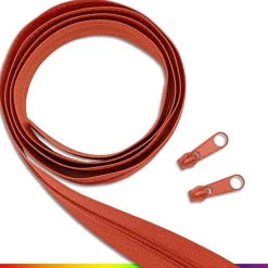 3 m Endlos-Reißverschluss 3 mm Spirale + 8 Zipper Meterware 25 Farben