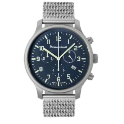 Messerschmitt Herren Armbanduhr ME-3H198M Chronograph Milanaiseband Fliegeruhr