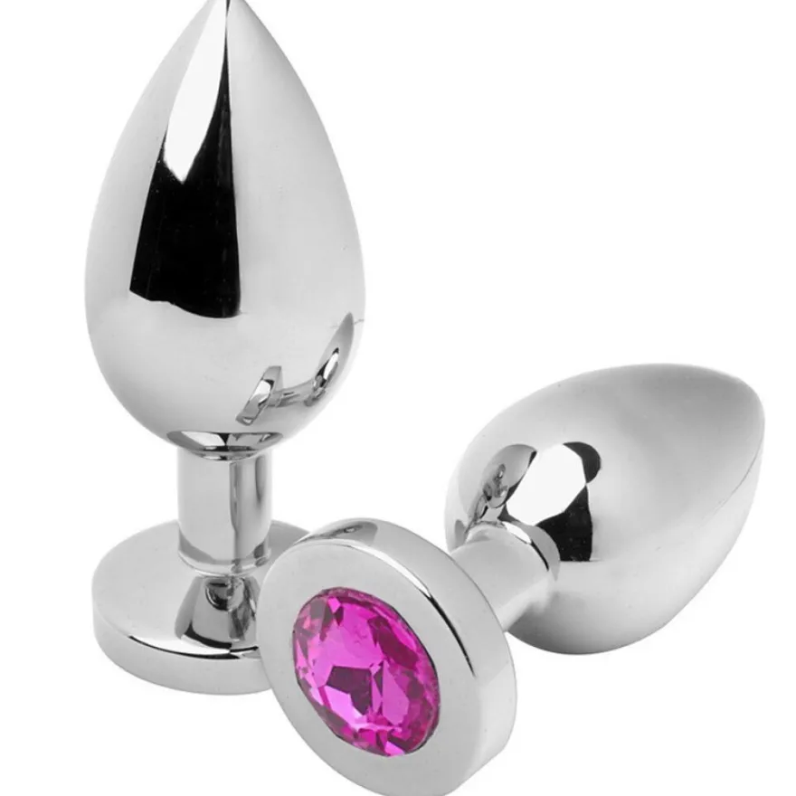 Metalhard ANAL PLUG Diamond PINK SMALL 5.71CM