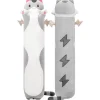 Mewaii 130CM Kawaii Katzen Plüschtier Kissen Grau - Kuscheliges Stofftier für