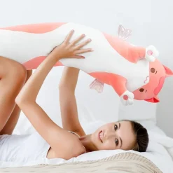 Mewaii Kuscheltier Katze 90CM - Langes Plüschtier Kissen, ideal als Geschenk