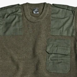 MFH BW Pullover langarm mit Brusttasche oliv 48 50 52 54 56 58 60 62 64
