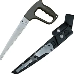 MFH Handsäge 2 Sägeblätter Kunststoffscheide mit Gürtelclip Campingsäge