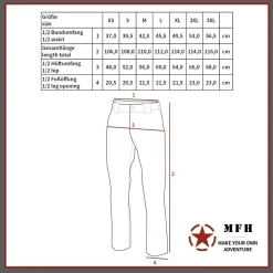 MFH US Kampfhose BDU Arbeitshose blau Cargo Style Gr. S bis XXXL
