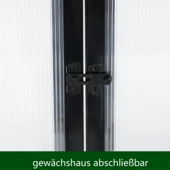 0,99m² - HALB Gewächshaus-180x55x190-MIT Rückwand
